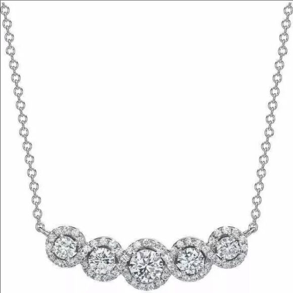 The Smith Cubic Zirconia and 925 Silver Pendants Necklace - Picture 7 of 12